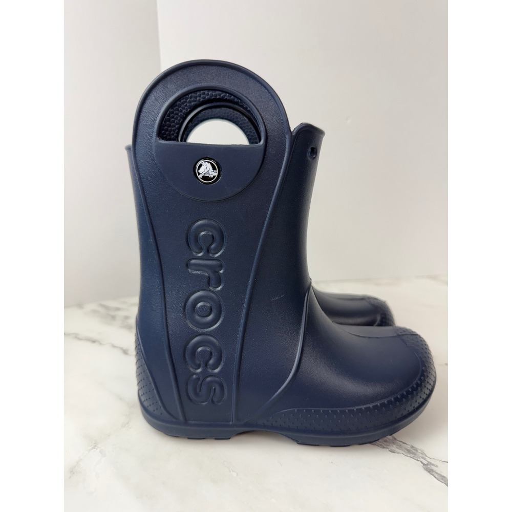 Crocs Unisex Kids Handle Rain Boots Blue size 13